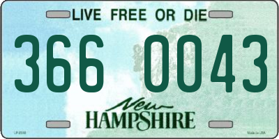 NH license plate 3660043