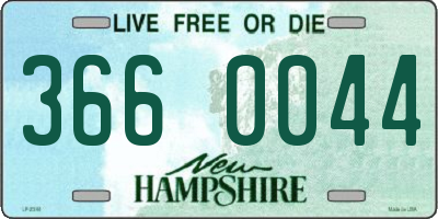 NH license plate 3660044