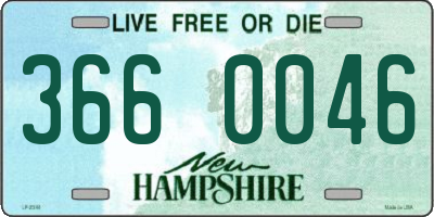 NH license plate 3660046