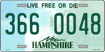 NH license plate 3660048