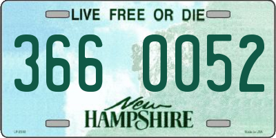 NH license plate 3660052