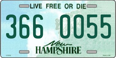 NH license plate 3660055