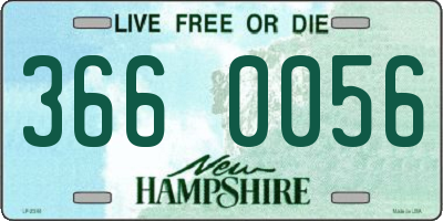 NH license plate 3660056