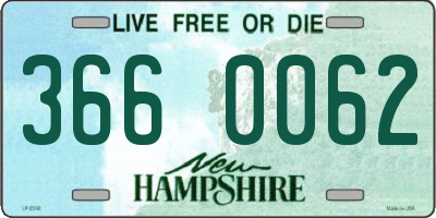 NH license plate 3660062