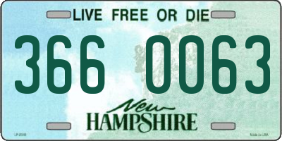 NH license plate 3660063