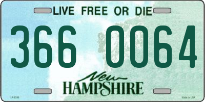 NH license plate 3660064