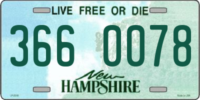 NH license plate 3660078
