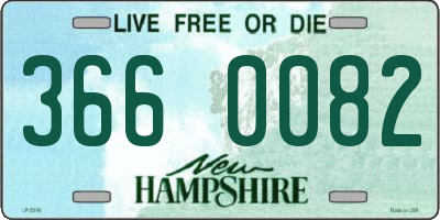 NH license plate 3660082