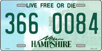 NH license plate 3660084