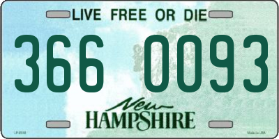 NH license plate 3660093