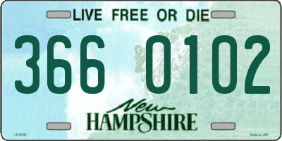 NH license plate 3660102