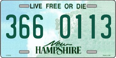 NH license plate 3660113