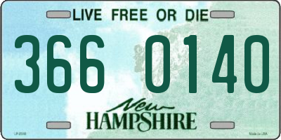 NH license plate 3660140