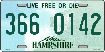 NH license plate 3660142