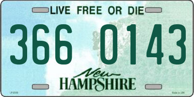 NH license plate 3660143