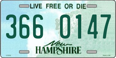 NH license plate 3660147