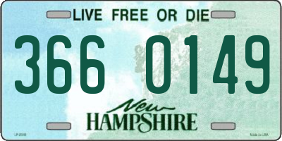 NH license plate 3660149