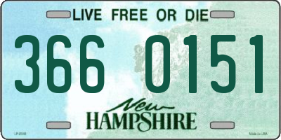 NH license plate 3660151