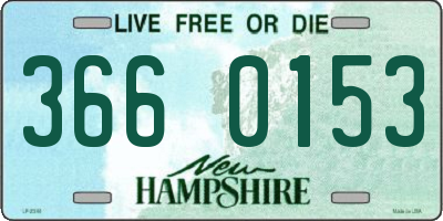 NH license plate 3660153