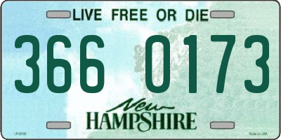 NH license plate 3660173