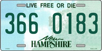 NH license plate 3660183