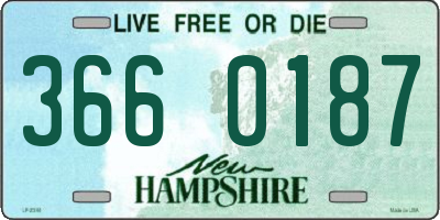 NH license plate 3660187