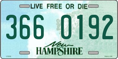 NH license plate 3660192