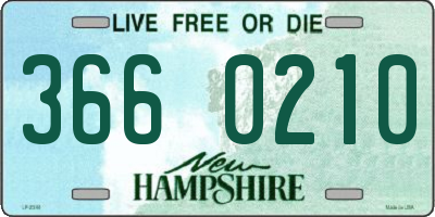 NH license plate 3660210
