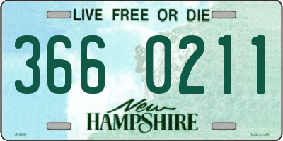 NH license plate 3660211