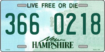NH license plate 3660218