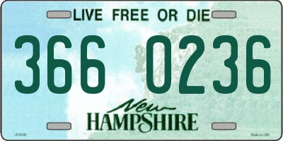 NH license plate 3660236