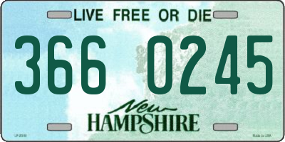 NH license plate 3660245