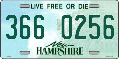 NH license plate 3660256
