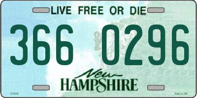 NH license plate 3660296