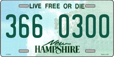 NH license plate 3660300