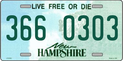 NH license plate 3660303