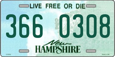 NH license plate 3660308
