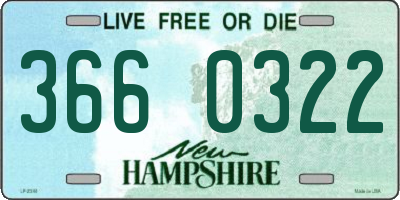 NH license plate 3660322