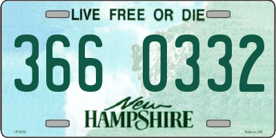 NH license plate 3660332