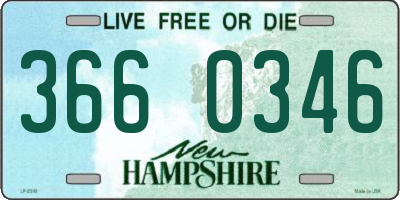 NH license plate 3660346