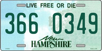 NH license plate 3660349