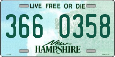 NH license plate 3660358