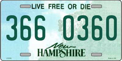 NH license plate 3660360