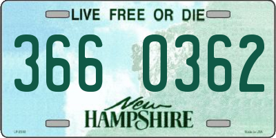 NH license plate 3660362