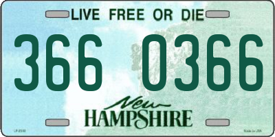 NH license plate 3660366