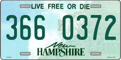 NH license plate 3660372