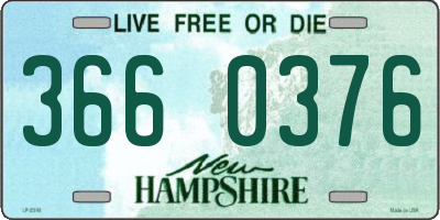 NH license plate 3660376