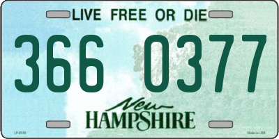 NH license plate 3660377