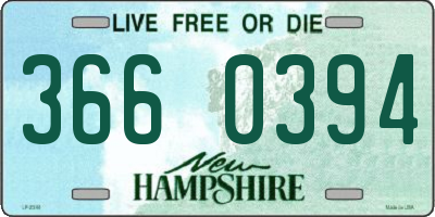 NH license plate 3660394