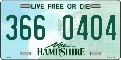 NH license plate 3660404
